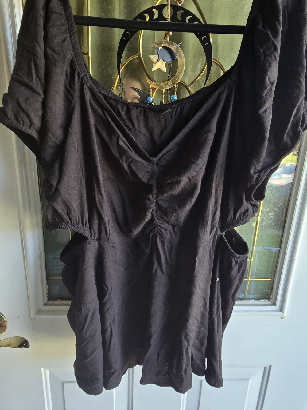 torrid Black Short-Sleeve Tunic Top - Stretch Crew Neck